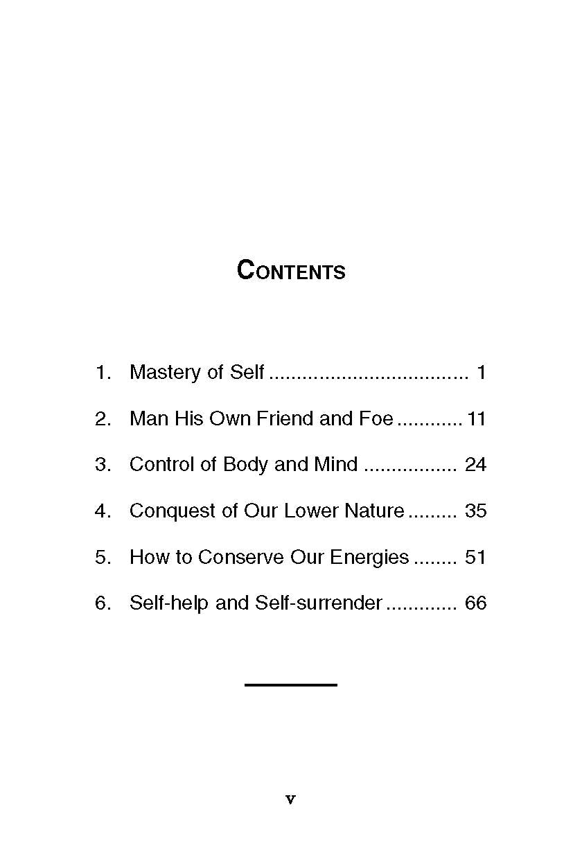 Self-Mastery - Swami Paramananda