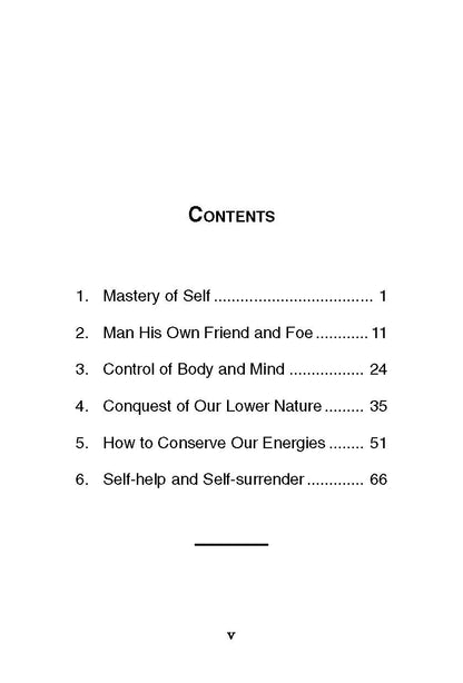 Self-Mastery - Swami Paramananda