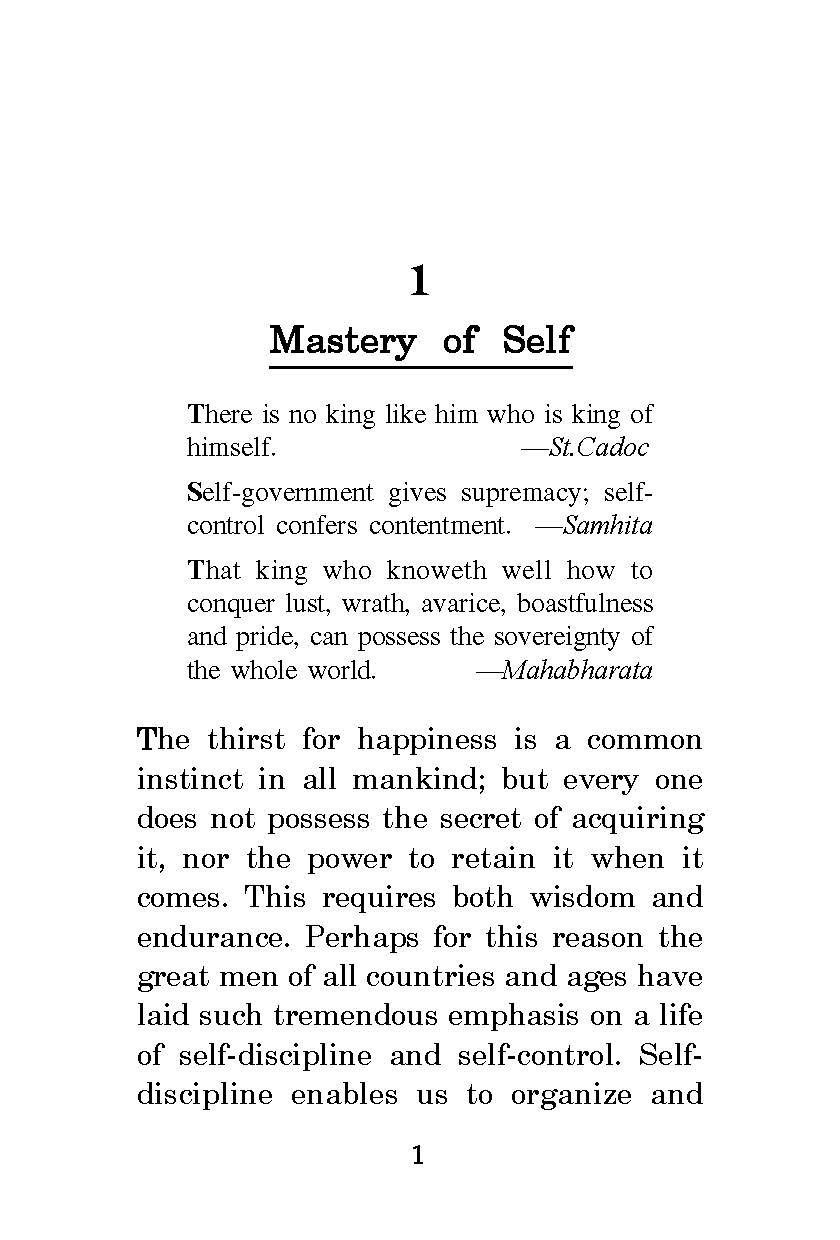 Self-Mastery - Swami Paramananda